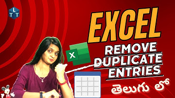 how to delete/Remove or See duplicate names or values in Excel Telugu - Lucky Tech Talks