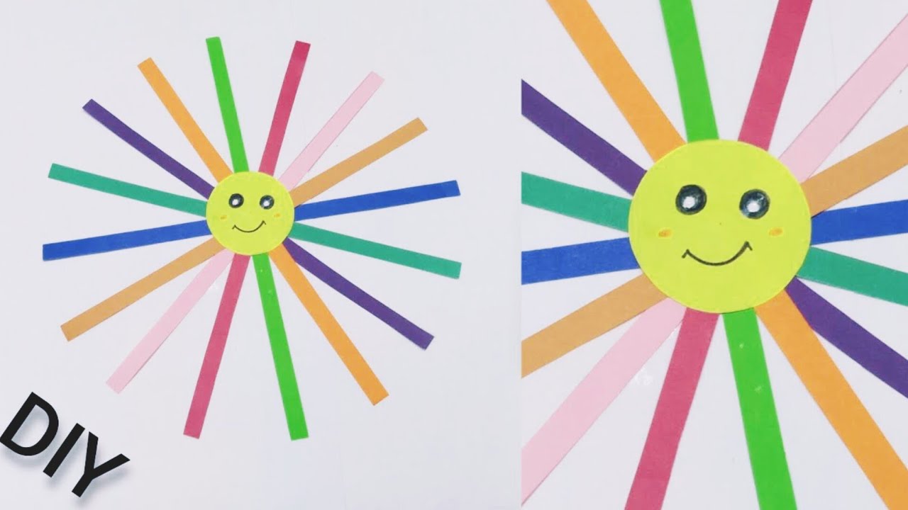 How To Make Paper Sun - Easy paper crafts |paper toys easy no glue ...