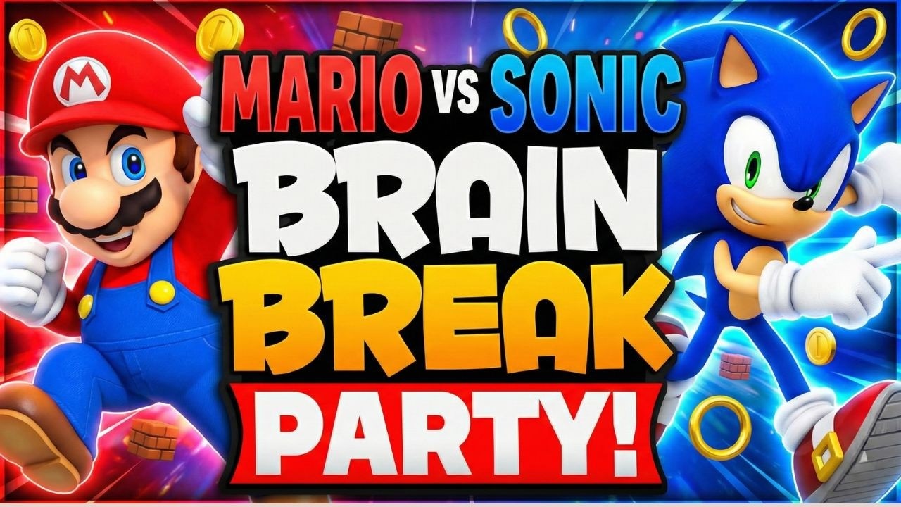 🟥 Brain Break 🟥 Mario vs Sonic 🟥 Brain Breaks for Kids 🟥 Just Dance ...