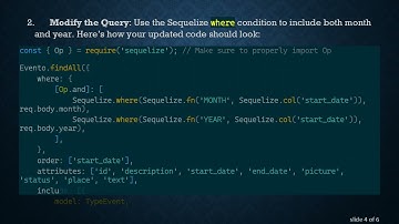 Mastering Sequelize: How to Compare Year and Month of a Date in Queries