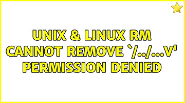 Unix & Linux: rm: cannot remove `/../...v
