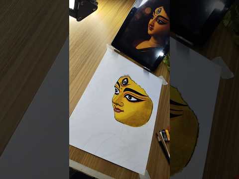 Durga Maa Drawing 🌷 #durgapuja #durga #drawing #shorts #shortsfeed #viral