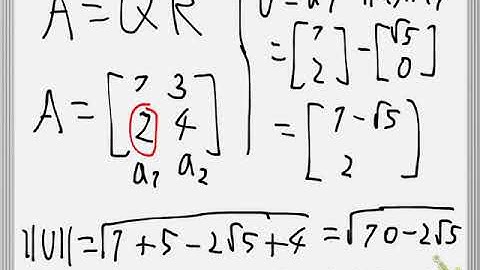 Numerical QR factorization with Householder matrix Example 3 (old, see description)