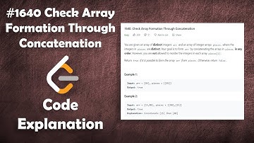 Check Array Formation Through Concatenation | Live Coding with Explanation | Leetcode #1640