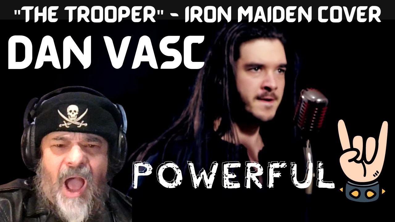 Metal Dude (REACTION) - "The Trooper" - IRON MAIDEN Cover | DAN VASC - Ft. Victor The Guitar Nerd