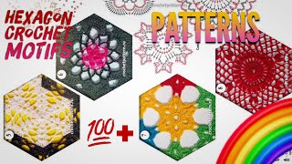 :    /   ! / Hexagon crochet patterns: more than 