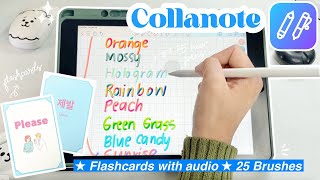 CollaNote App for iPad, iPhone & Mac M Series (Flashcards with Audio & 25 New Brushes) ❤︎ Emmy Lou screenshot 5