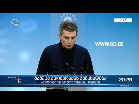 მამუკა მდინარაძის განცხადება