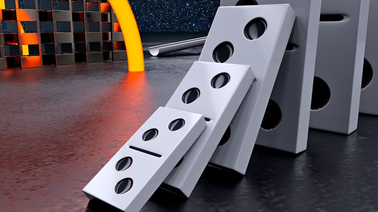 Domino Effect Chain Reaction - Glow Domino Effect