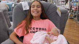 We went to Buy Buy Baby to see what kind of cribs they have there!!