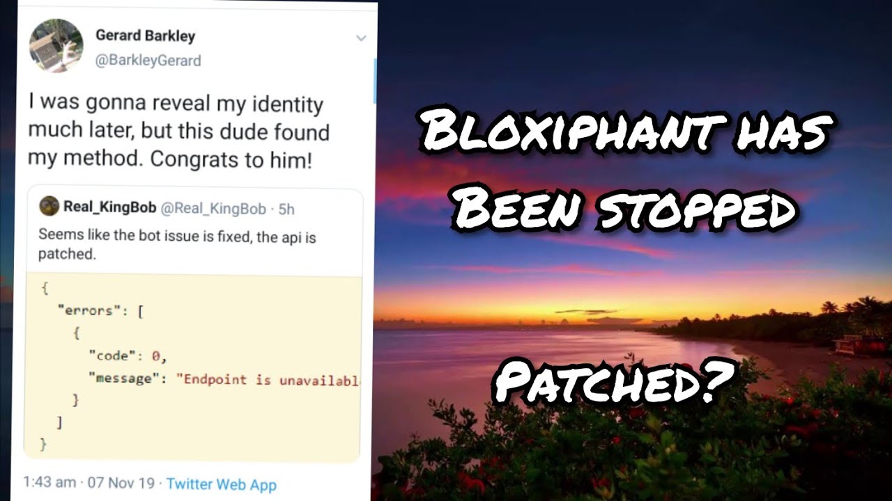 Roblox Bloxiphants Bots Has Been Stopped Patched Youtube - roblox bloxiphants bots has been stopped patched