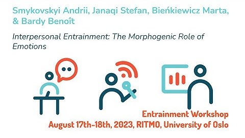 Entrainment 2023: Interpersonal Entrainment: The Morphogenic Role of Emotions (Smykovskyi et al.)