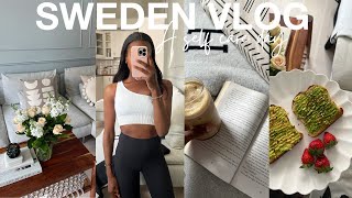SWEDEN VLOG | Self care day, Cleaning my apartment, Healthy habits, Buying flowers, etc