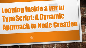 Looping Inside a var in TypeScript: A Dynamic Approach to Node Creation