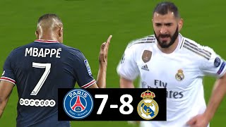 Real Madrid Vs Paris Saint Germain 8-7 - All Goals 2015-2021