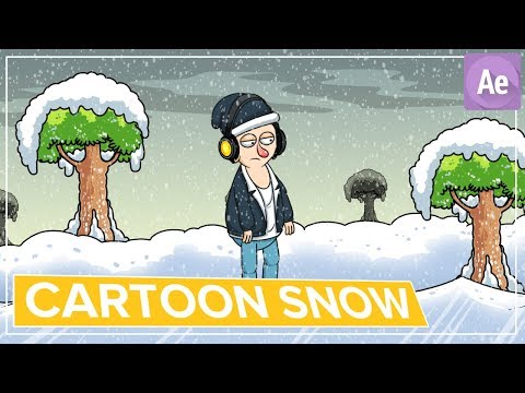 Cartoon Scene Snow in After Effects Tutorial