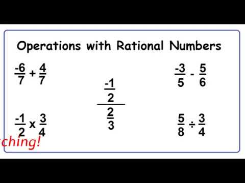 Operations with Rational Numbers