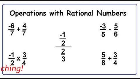 Operations with Rational Numbers