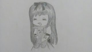 طريقه رسم فتاة انمي لطيفه خطوة بخطوة How to  draw cute anime girl step by step