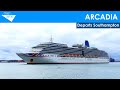 Arcadia departs Southampton (03/02/2022)