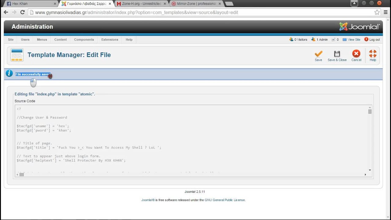 Upload Shell In Joomla Sites - YouTube