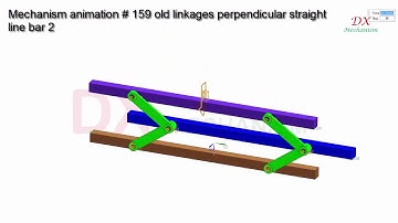 mechanism animation #159 old linkages perpendicular straight line bar 2