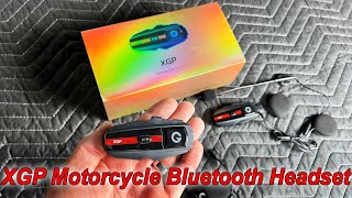 XGP Motorcycle Bluetooth Helmet Headset with Music Sharing Unboxing Review Demonstration