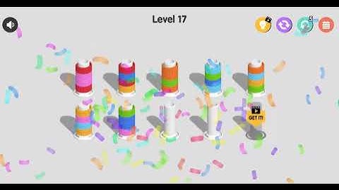 Rope Color Sort 3D (HTML5 Game): Level 1-40