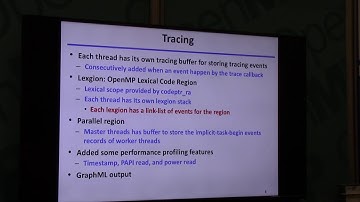 Visualizing OpenMP Program Execution Using OMPT - Yonghong Yan (USC)