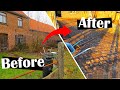 Family cleaned EXTREMELY OVERGROWN front yard | Satisfying clean up TIMELAPSE [ part 1 ]