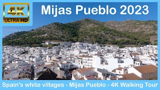 Beautiful White Village In Spain 🇪🇸 - Mijas Pueblo - 4K Walking Tour - Dec.2022