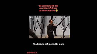 Rm tripping and falling which makes his members to fall in a mv shoot #rm#funnyvideo#bts#jin#jhope#v