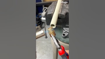 How to make inner thread on plastic pipe wall #tools #skills