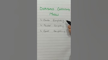 Distributed computing models