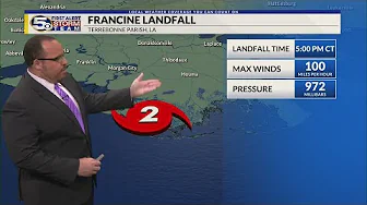 Francine Makes Landfall in Louisiana: 5 pm Wednesday Tropical Update thumbnail