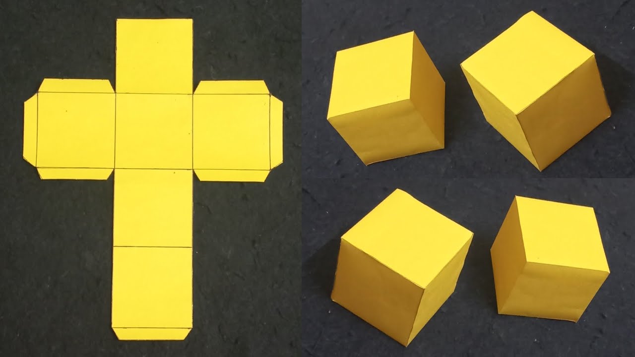 Простой бумажный кубик | Как сделать бумажный кубик | Оригами бумажный кубик | Кубик Кагадж