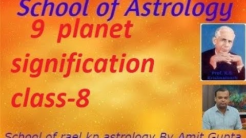 KP Astrology class-8