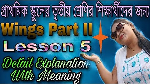 Class 3 wings part 2 I Lesson 5 Self Check I details analysis wings book  #educationplanetsm #wings