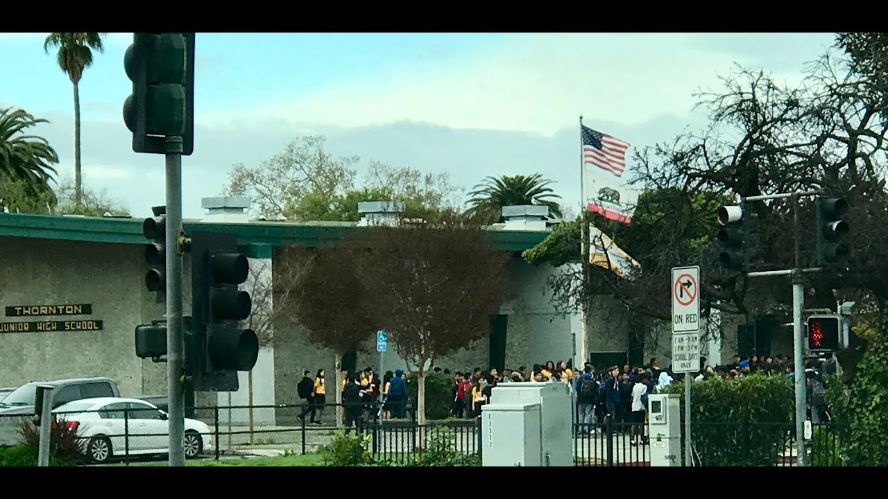National School Walk-Out Thornton Junior High Fremont 2018 - YouTube