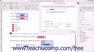 General Properties of Form Fields - Adobe Acrobat XI Training Tutorial Course