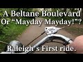 First ride on raleigh boulevard tourist vintage bicycle stanley park blackpool