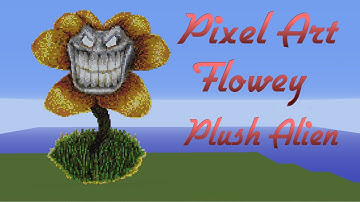 Minecraft Pixel Art SpeedBuild | Flowey | Undertale