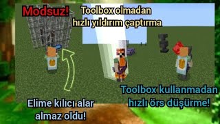 minecraft bedrock eline kılıç alar almaz demir kafes yapma ve toolbox kuplanmadan hızlı örs düşürme!