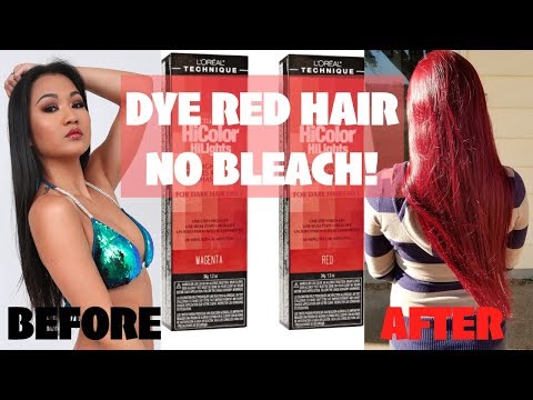 Comment teindre des cheveux noirs en rouge vif SANS décolorant !
