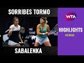 Sara Sorribes Tormo vs. Aryna Sabalenka | 2020 Ostrava Quarterfinal | WTA Highlights