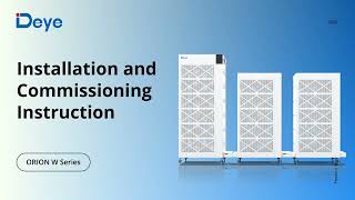 Installation Guide of Deye ORION W Series #deyeess