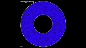 Simulation of Granular Couette Cell - Force chains
