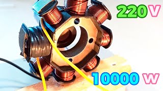 Free energy generator 220 volt 10000 w \\Learn how to produce free electricity at home easily.