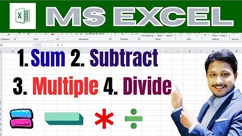 How to Sum, Subtract, Multiple and Divide in MS-Excel in Bangla