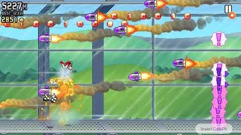 Playing Jetpack Joyride with Cheats - Pt.1 | Unlimited Cash and All Unlocked | 10,456 Meters